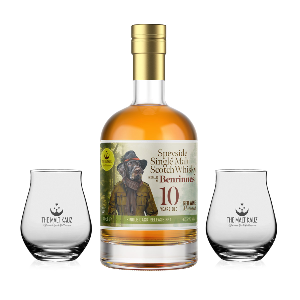 THE MALT KAUZ Single Malt Scotch Whisky, Benrinnes 10y