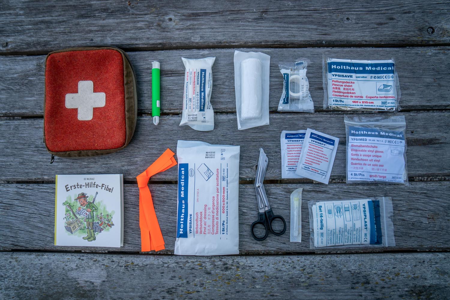 Inhalt Erste-Hilfe-Set Übersicht des Inhalts der Erste-Hilfe-Tasche