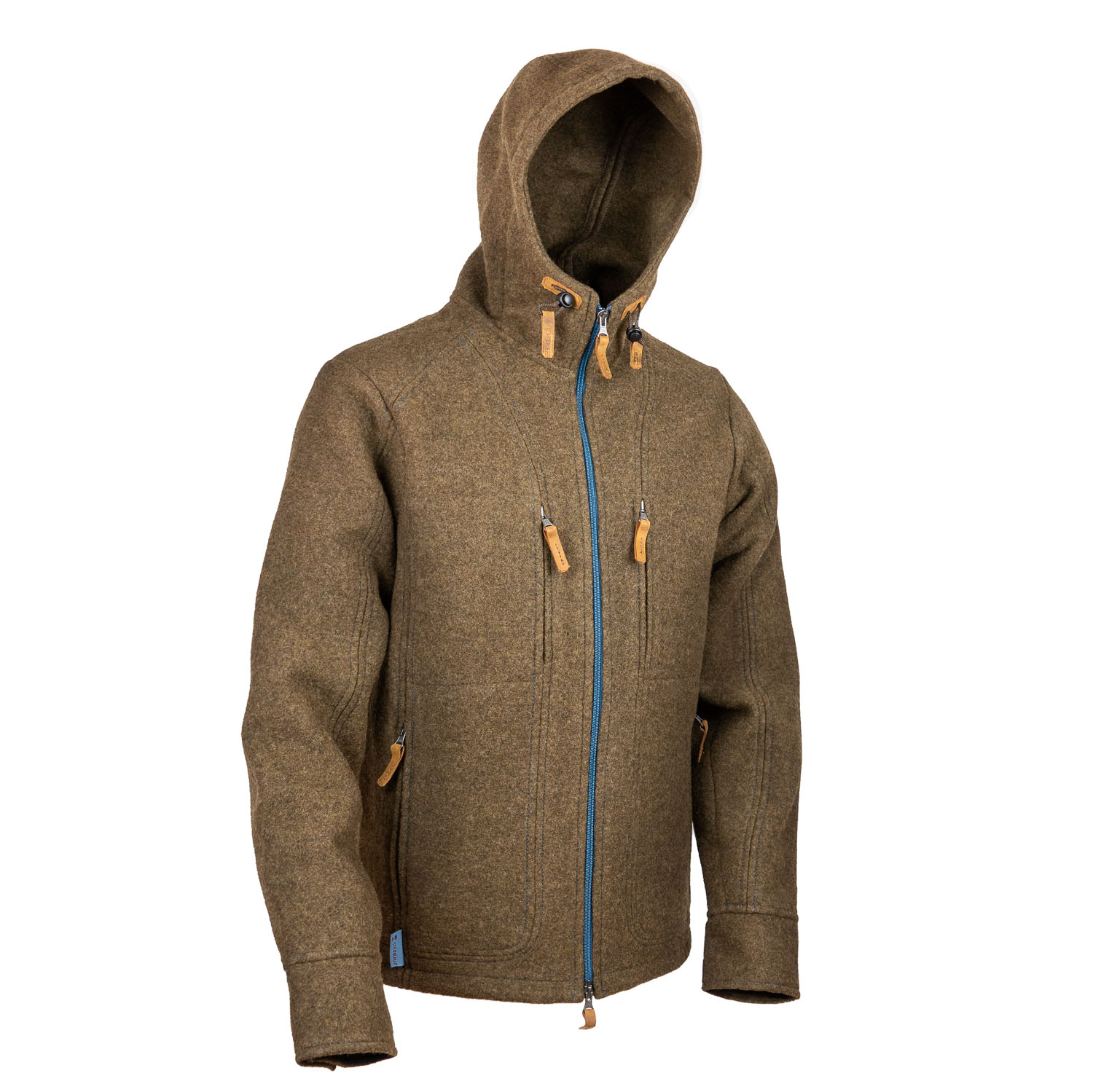 Loden fleece hoodie, color cappuccino
