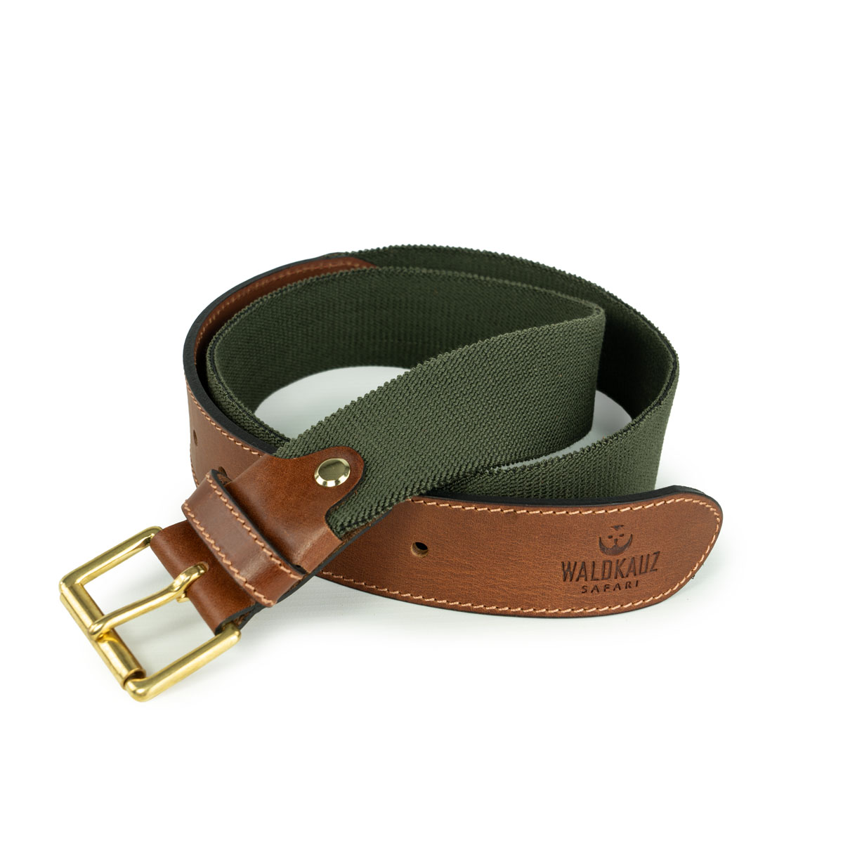 Safari-Gürtel aus Canvas und Leder