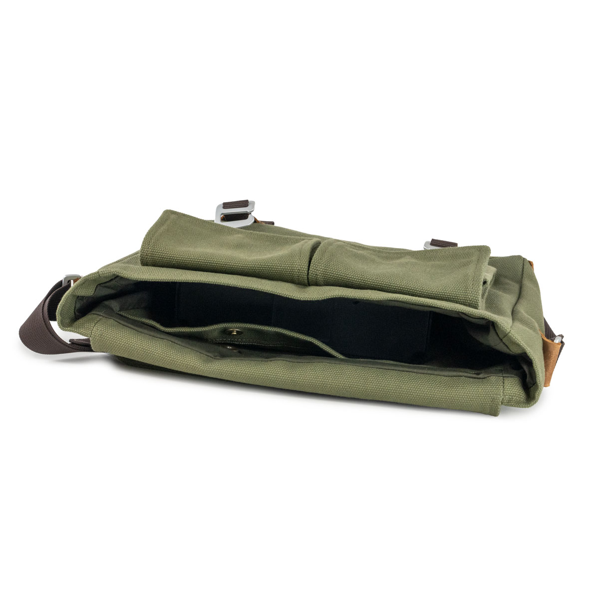 Explorer Bag aus Canvas und Leder - Bushveld Green
