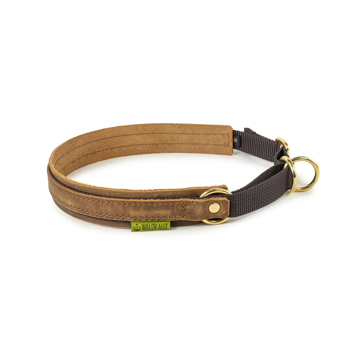 Zug-Stopp-Halsung braun großes Zug-Stopp-Halsband braun