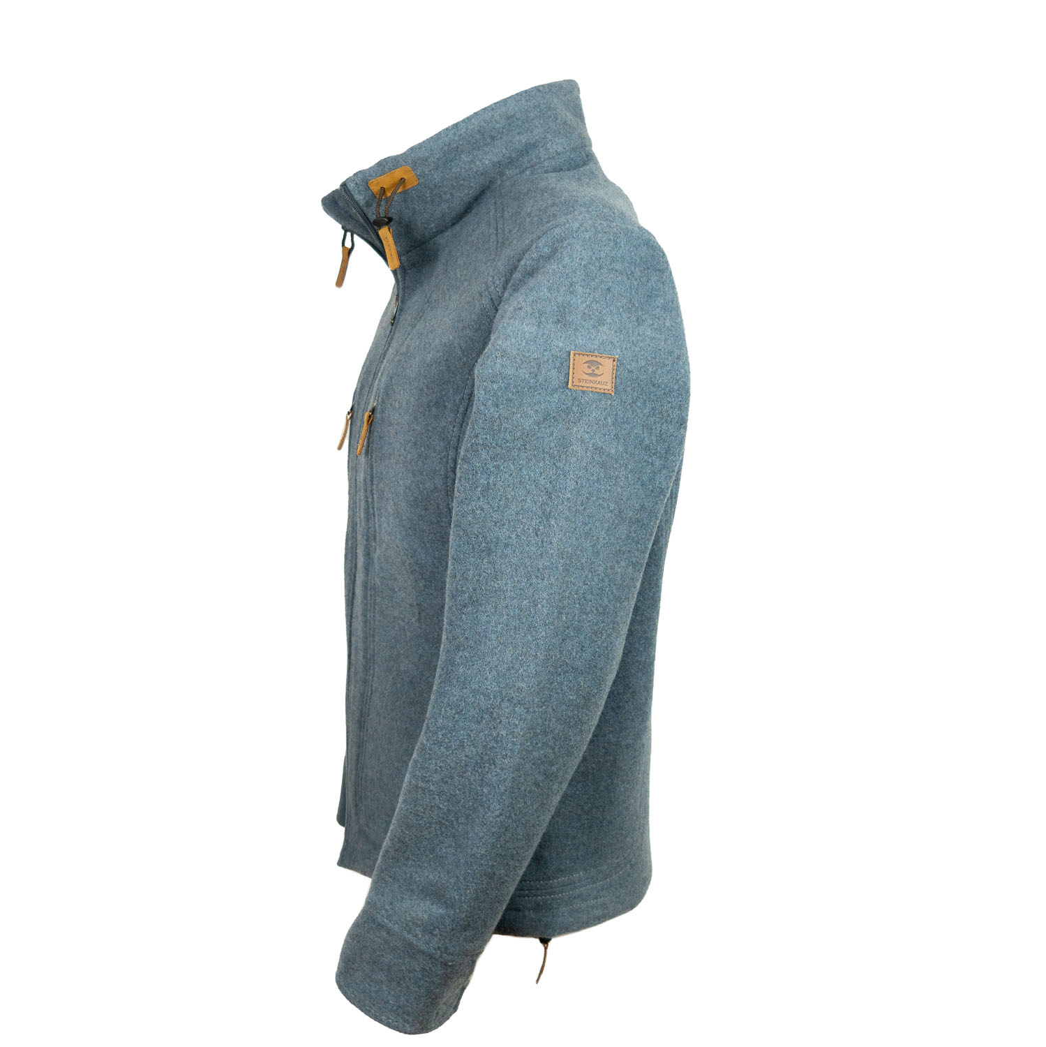 hellblaue Wolljacke aus Lodenfleece Lodenjacke, hellblau