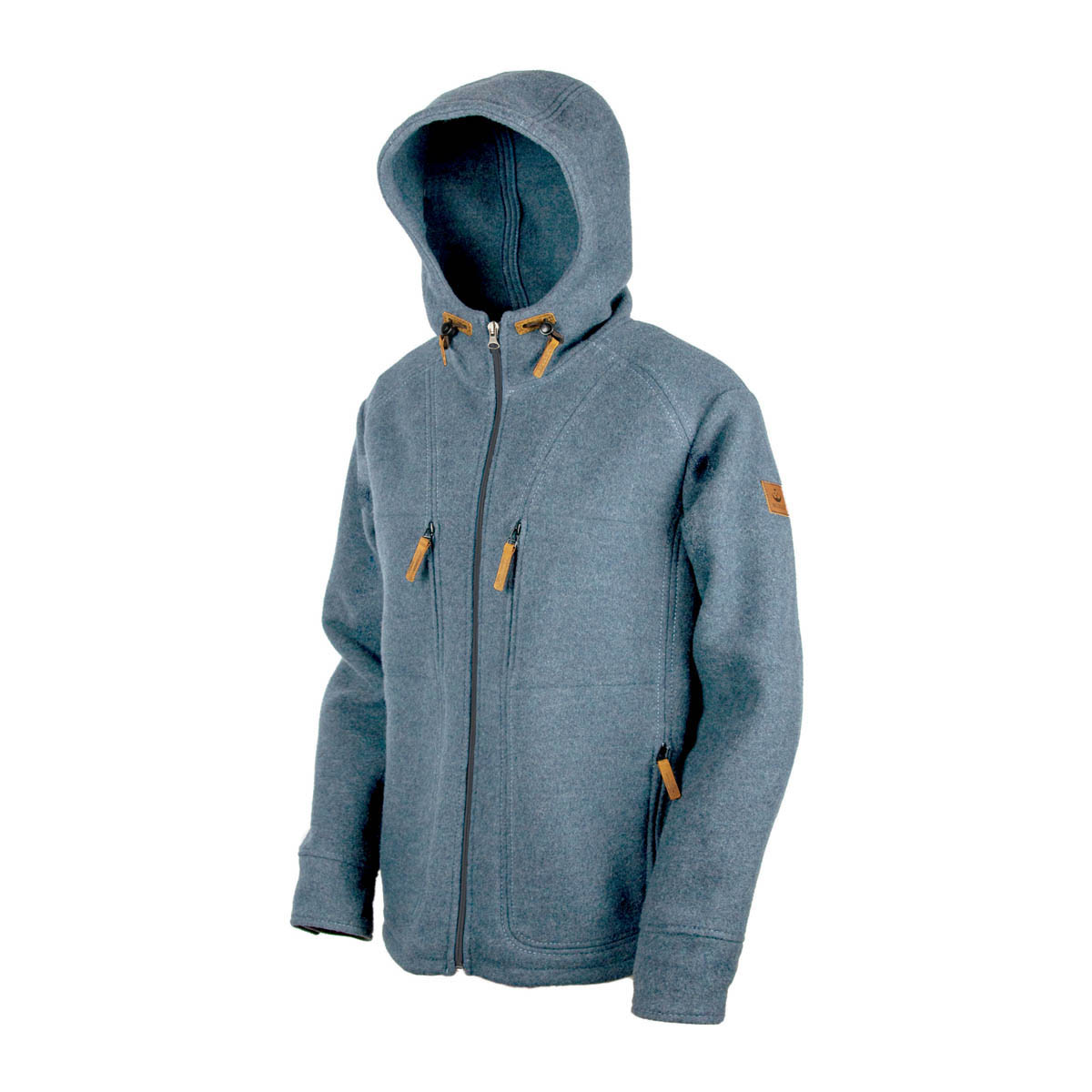 Lodenfleece-Hoodie "Kapuzenhuber" Mod. 2023, Calcitblau