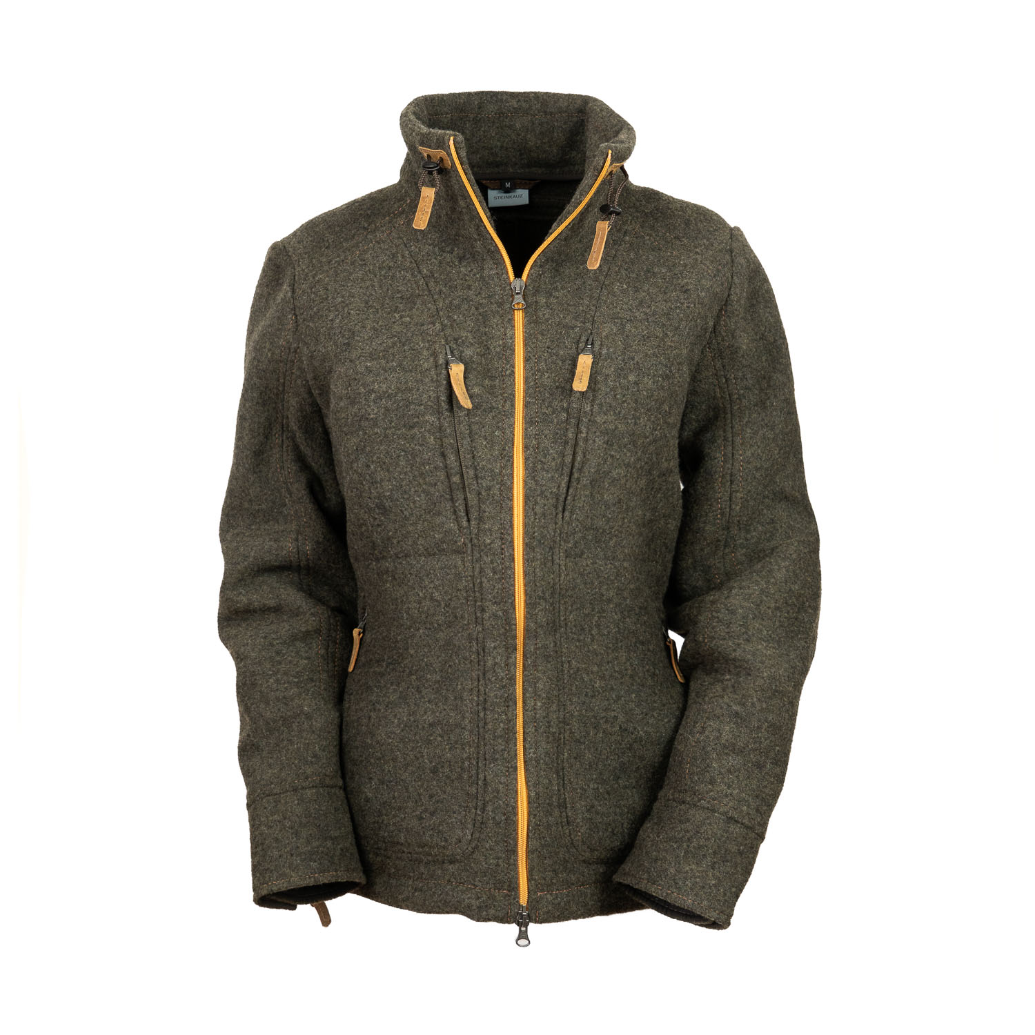 graue Wolljacke für Damen aus Loden graue Wolljacke für Damen aus Lodenfleece