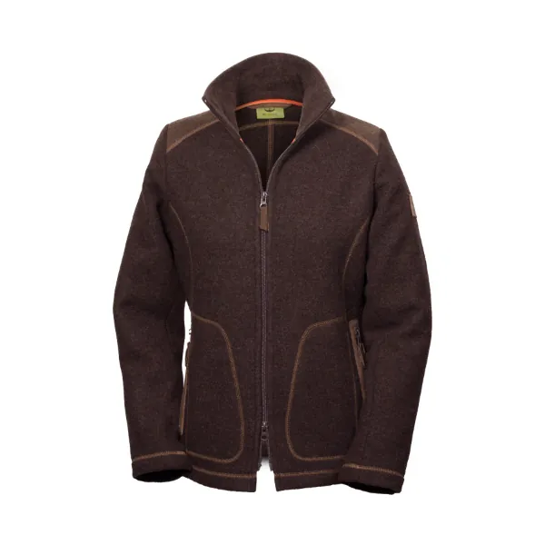 Loden-Fleecejacke "Adele" , dunkelbraun