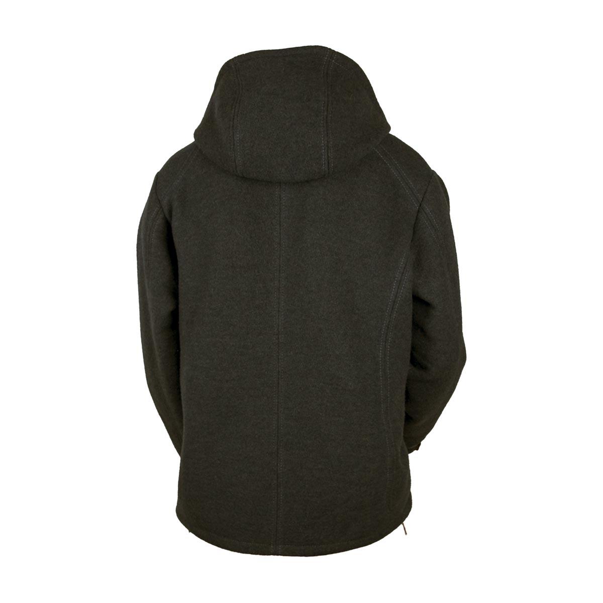 schwarze Jacke aus Loden