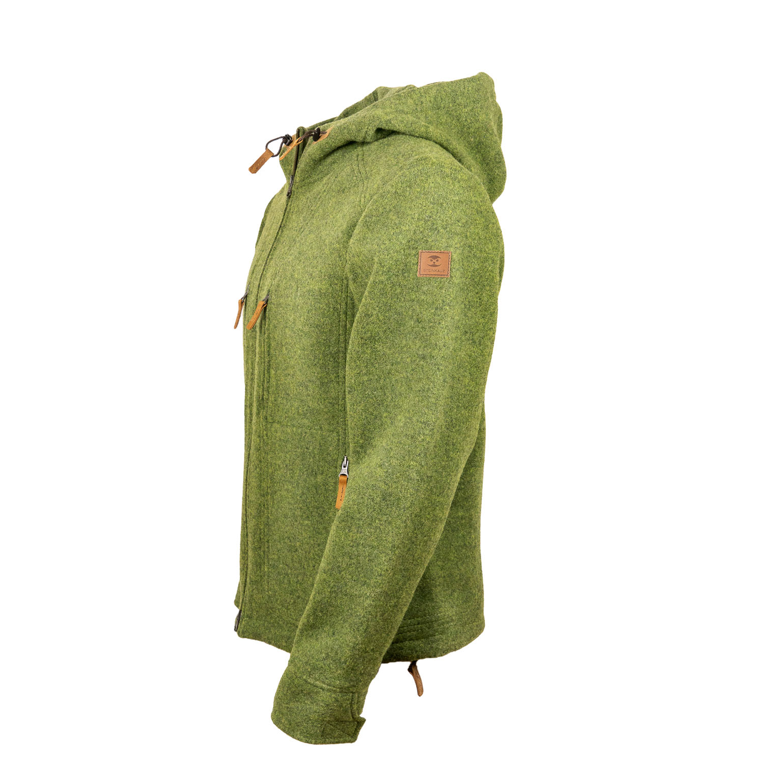 Jacke aus Loden mit Kapuze, grün grüne Jacke aus Loden mit Kapuze