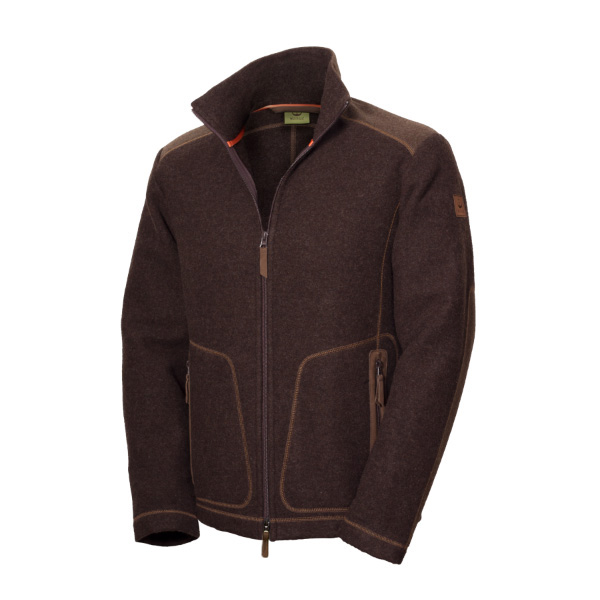 Loden-Fleecejacke "Urs" - dunkelbraun